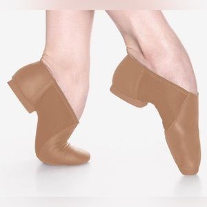 So Danca Size 8 JZ-45A Caramel Leather Jazz Shoes w/ Suede Sole